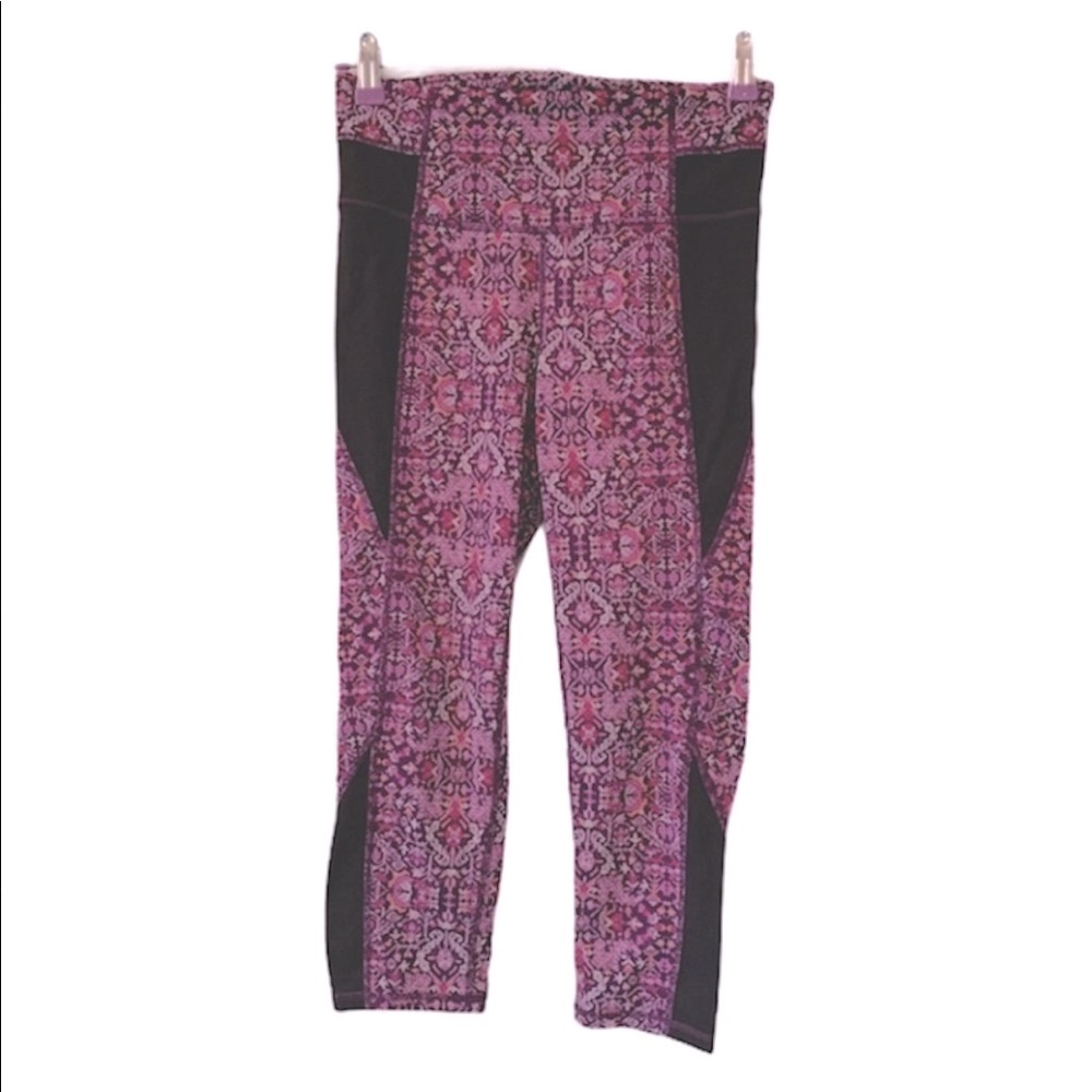 Athleta purple/pink crop leggings size Small